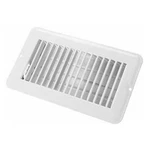 Jr Products 02-28965 4" X 8" White Metal Dampered Floor Register. Fixed Price $18.57.
