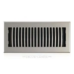 Decor Grates LAH412-NKL Louvered Floor 4X10 Inches, Brushed Nickel Finish. Fixed Price $25.43.