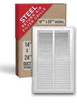 Handua 14"W X 24"H Duct Opening Size Steel Return Air Grille(small Dent-see Pic). Fixed Price $40.00.