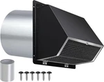 Metal Wall Exhaust Vent Hood Cap With Pipe Backdraft Damper & Screen Hvac Open. Fixed Price $39.85.