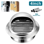 4IN Duct Fan Soffit Air Vent 304 Stainless Steel Round Wall Outlet Grille Cover. Fixed Price $8.53.