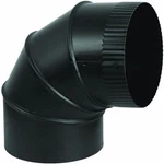 (4)-IMPERIAL Black 4" 28 Ga 90 Degree Adjustable Stove Pipe Elbow BM0346. Fixed Price $67.89.