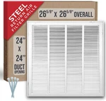 Fits 24X24 Duct Opening Steel Return Air Filter Grille By Removable Door Fo. Fixed Price $115.99.