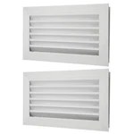2-PACK 16"X8" Aluminum Door Air Vent Cover Louvered Silver Cabinet Wardrobe. Fixed Price $63.74.