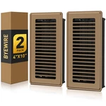 Byewire Floor Register 4X10, Adjustable Vent 4'' 10'' 2 Pack, Brown. Fixed Price $25.36.