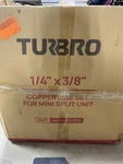 TURBRO25 Ft. Mini Split Line Set, 1/4 In. And 3/8. Fixed Price $124.99.