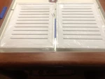 Ekena Millwork Gable Louver Vent 24" X 18" W,rectangular Primed Polyurethane. Fixed Price $120.00.