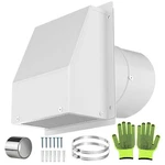 10 Inch Hooded Wall Vent Cover With Damper - Galvanized Steel Exterior Dryer .... Fixed Price $83.06.