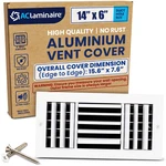 Aclaminaire 14X6 Inch Duct Opening Aluminum 3-WAY Flow Vent Hvac Cover. Fixed Price $44.54.