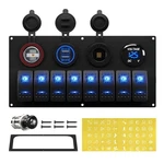 Rvboatpat Marine Switch Panel Waterproof 8 Gang 12V Rocker .... Fixed Price $68.92.