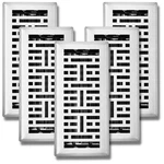 Sierra Grates 4X10 Metal Floor Register Vent Cover Metro Design White Finish. Fixed Price $97.89.