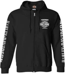 Men's Lightning Crest Full-zippered Hooded Sweatshirt, Black. Fixed Price $80.63.