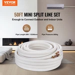 50FT Mini Split Line Set, 1/4" & 3/8" O.d Copper Pipes Tubing And Triple-layer. Fixed Price $195.01.