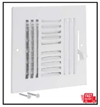8X8 White Steel Air Vent Cover Wall/ceiling Hvac Register. Fixed Price $11.80.