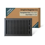 Empire Register Co. 6" X 10" Premium Vent Covers For Home Floor Only, Metal D.... Fixed Price $51.52.