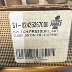 Source S1-02435267000 Spno Air Pressure Switch 0.60/1.05 Plastic Metal, York. Fixed Price $70.00.
