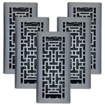 4" X 10" Oriental Floor Register Granite Grey Finish Case Of 5 - Vent Cove.... Fixed Price $95.16.