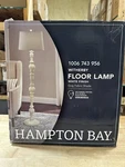Hampton Bay Witherby 61 In. Shabby White Floor Lamp Gray Fabric Shade. Fixed Price $44.95.