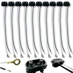 10X 2 Prong Male Plugs Two Wire Pigtail For Sealed Truck Rv Trailer Pack. Fixed Price $19.85.
