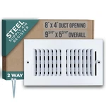 Fits 8X4 Duct Opening 2 Way Steel Air Supply Diffuser By Handua Register Vent. Fixed Price $22.80.