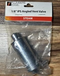 Plumbers Edge 1/8" Ips Angled Vent Valve Steam Sku: 402001 PE884. Fixed Price $8.23.