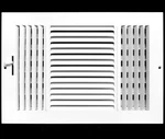 14" X 10" 3-WAY Air Supply Grille Steel Hvac Vent Cover With Damper, Wall/ceil. Fixed Price $17.00.