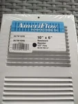 Ameriflow 367W10X6 Baseboard Register, Steel, White, 10"X6" /6"X10". Fixed Price $11.00.