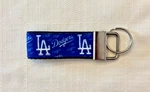 Handmade Mini Key Chain Decorated W/ Blue La Dodgers Ribbon Zipper Pull. Fixed Price $7.49.