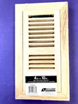 4" X 10" Accord Red Oak Flush Mount Floor Register With Damper - Ships Free. Fixed Price $21.00.