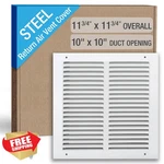Hoovate 10X10 Return Air Vent Cover Steel Hvac Grille White. Fixed Price $34.99.