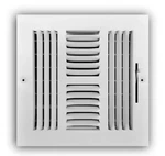 Everbilt 8 In. X 4-WAY Steel Wall/ceiling Register White (od 9.75 Sq.). Fixed Price $10.99.