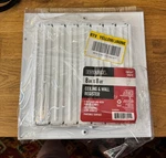 Everbilt 8" 4-WAY Steel Fixed Curved Blade Wall/ceiling Register White. Fixed Price $18.00.