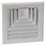 6 In Square 3-WAY Multilouver Diffuser, White, 4MJJ2. Fixed Price $28.35.