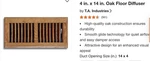 Truaire Solid Oak Wood Floor Diffuser Register 4"X14" Smoothglide New Sealed. Fixed Price $14.99.