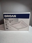 Broan Nutone HD80L Ventillation Fan With Light Cfm 2.5 Sones - New In Box Usa. Fixed Price $34.99.