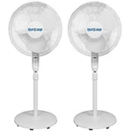 Hurricane Supreme 16 Inch 3 Speed Oscillating Stand Pedestal Fan, 2-PACK, White. Fixed Price $89.99.