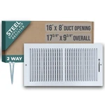 Fits 16X8 Duct Opening 2 Way Steel Air Supply Diffuser By Handua Register V.... Fixed Price $70.84.