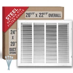 Handua 24X20 Steel Return Air Filter Grille White Hvac Cold Intake Vent Cove. Fixed Price $104.13.