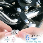 Kiwav Chrome Bolt Screw Nut Head Cover Cap Fits 6MM (M5 Hex Key) 12PCS/PACK. Fixed Price $11.99.