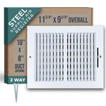 Fits 10X8 Duct Opening 2 Way Steel Air Supply 10" 8" Size, White. Fixed Price $33.99.