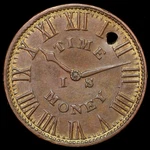 1837 New York Smith's Clock Bowery Is Money Hard Times Token Copper 28MM. Fixed Price $119.95.