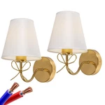 Antique Brass Wall Sconces Set Of Two, Bow Decor Gold Lights Bra.... Fixed Price $71.64.
