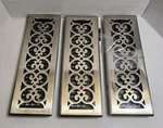 Lot Of 3 Decor Grates SPH414-NKL Floor Register X 15.5, Brushed Nickel Steel. Fixed Price $39.99.