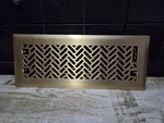 Hampton Bay Interwoven 4 In. X 12 Steel Floor Register Brushed Gold. Fixed Price $14.42.