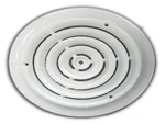 Metal-fab MFCD6RW Ceiling Diffuser 6-1/2" Round Steel 360-DEGREE Air Deflection. Fixed Price $23.57.