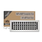 Empire Register Co, Ceiling & Wall Vent Cover 4 X 12 Inch (pack Of 1), White. Fixed Price $53.99.