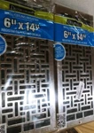 Decor Grates AJL614W-NKL Oriental Wall Register, 6"BY 14", Nickel Set Of 2. Fixed Price $60.00.