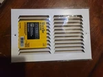 Everbilt 10'' X 6'' In. 2-WAY Wall/ceiling Register, White. Fixed Price $10.20.