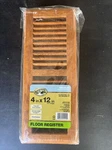 Hampton Bay Classic Scroll 4" X 12" Floor Register Medium Oak. Fixed Price $14.99.