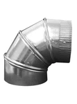 90 Degree Elbow For 6" Dia Duct, 9" 26 Galvanized Steel, Crimped End, -1. Fixed Price $17.99.